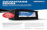 ADVANTAGE SERIES - acdelco.com.au · SEALED MAINTENANCE FREE BATTERIES ... external spark or flame CENTERED CAST-ON ... This voluntary warranty is given by GM Holden Ltd (trading