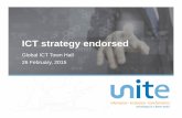 ICT strategy endorsed - United Nations · capabilities for ICT offices globally Benchmark existing structure against the industry best ... progress report on ICT Strategy implementation