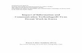 Impact of Information and Communication Technology(ICT) … · ICT and Decent Work: ... Theoretical Benchmark and Methodological Framework Unfortunately, ...