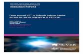 Does scored VET in Schools help or hinder access to … scored VET in Schools help or hinder access to higher education in Victoria? Cain Polidano Domenico Tabasso Rong Zhang Melbourne