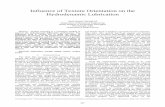 Influence of Texture Orientation on the Hydrodynamic ...€¦ · Influence of Texture Orientation on the ... hydrodynamic performance of bearings. ... correlation is obtained between
