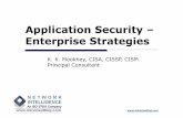 Application Security - Enterprise St  Secure Coding Guides. ... ( ) OWASP Testing Guide Tools of the trade ... Application Security - Enterprise