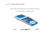 TN100 PortableTurbidity Meter Instruction Manual. PortableTurbidity Meter Instruction Manual. ... nephelometric principle of turbidity measurement and is designed to meet ... such