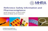 Reference Safety Information and Pharmacovigilance R. Webb - Reference...• Summary of Product Characteristics (SPC) • Patient Information Leaflet • Company Core Data Sheet ...