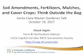 Soil Amendments, Fertilizers, Mulches, and Cover Crops ...ccag-eh.ucanr.edu/files/271979.pdf · Soil Amendments, Fertilizers, Mulches, and Cover Crops: ... –K salts crystallized