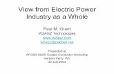 View from Electric Power Industry as a Whole Ferry (Revised 8-05-04).pdfView from Electric Power Industry as a Whole Paul M. Grant W2AGZ Technologies w2agz@pacbell.net Presented at