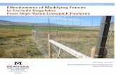 Effectiveness of Modifying Fences to Exclude Ungulates ...msuextension.org/publications/OutdoorsEnvironmentandWildlife/4603.pdf · Effectiveness of Modifying Fences to Exclude Ungulates
