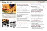 OPEN FRYERS Quick REFERENcE - Henny Penny€¦ · OPEN FRYERS Quick REFERENcE MODEL VAT WELLS OIL CAPACITY PER VAT PRODUCT CAPACITY ... Best for large batch items, cooks up to 8-head