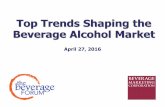 Top Trends Shaping the Beverage Alcohol · PDF fileTop Trends Shaping the Beverage Alcohol ... Top Trends Shaping the Beverage Alcohol Market . ... •The U.S. beer market declined