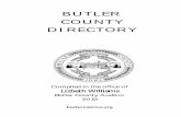 BUTLER COUNTY DIRECTORY · BUTLER COUNTY DIRECTORY Compiled in the office of ... David W. Kelm, ... Brenda Njus, Income Maintenance ...