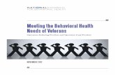 Meeting the Behavioral Health Needs of Veterans the Behavioral Health Needs of ... Meeting the Behavioral Health Needs of Veterans ... community-based care contrasts with the public