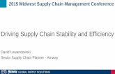 Driving Supply Chain Stability and Efficiency · Driving Supply Chain Stability and Efficiency ... stability of the plan ... PowerPoint Presentation Author: