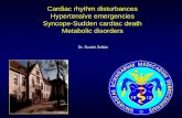 Cardiac rhythm disturbances Hypertensive emergencies ...belklinika.med.unideb.hu/sbo/sites/belklinika.med.unideb.hu.sbo/... · Cardiac rhythm disturbances Hypertensive emergencies
