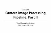 Lecture 13: Camera Image Processing Pipeline: Part IIgraphics.cs.cmu.edu/.../13_camerapipeline2_slides.pdf · Lecture 13: Camera Image Processing Pipeline: Part II. ... Slide credit: