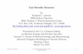 Fast Breeder Reactors - Federation of American Scientists Fast Breeder Reactors 1.pdf · _03/14/10_ as of 01:32 3_15_2010 Fast Breeder Reactors 1.doc 3 Richard l. Garwin phenomenon
