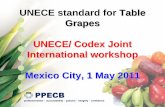 UNECE standard for Table Grapes UNECE/ Codex Joint ...€¦ · UNECE standard for Table Grapes UNECE/ Codex Joint International workshop International workshop Mexico City, 1 May
