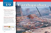 Chapter 19: Earthquakes - Buncombe County Schools … · • What causes earthquakes ... such as glass, certain ... Movement along faults causes most earthquakes. How are these earth-shattering