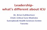 what’s different about ICU - Critical Care Canada · Crisis management Alternating modes of leadership and decision-making Reader, Flin & Cuthbertson (2011). ... Team leadership