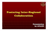 Fostering Inter -Regional Collaboration - Food and …Monsanto) Member Countries (Australia, Iran, India, Taiwan) CGIAR Centers and ARIs (ICRISAT, IRRI, ISNAR) Donor Organizations/Banks