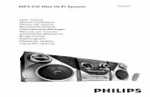 MP3-CD Mini Hi-Fi System FWM37 - Philips · MP3-CD Mini Hi-Fi System FWM37 ... del sistema. Si ocurre esto, el reproductor de CD ... Las partes mecánicas del aparato contienen