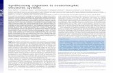 Synthesizing cognition in neuromorphic electronic systems · Synthesizing cognition in neuromorphic electronic systems ... very large-scale integration (VLSI ... conﬁgured to provide