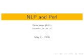 NLP and Perl - unipi.itmedialab.di.unipi.it/web/Language+Intelligence/NLP.pdf · References I Simon Cozens, “Advanced Perl Programming”, 2nd Edition (Chapter 5 - Natural Language