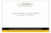 Microsoft Excel 2013 - Kennesaw State University ·  · 2015-03-26Microsoft Excel 2013 . ... Copy . button (see Figure 7). ... Your data will be formatted as a table according to