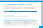 STAINLESS STEEL VALVE - CNC Flow Control · Stainless steel valve are utilized in the chemical, petrochemical, food, ... Shell materials shall be in accordance with ASTM A351 Grade