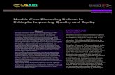 Health Care Financing Reform in Ethiopia: Improving ... · Health Care Financing Reform in Ethiopia: Improving Quality and ... Offices at different levels of the health sector, ...