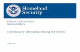 CISA Implementation Presentation NCSL · Homeland Security Office of Cybersecurity and Communications CISA Deliverables 7 • Guidance to companies and other non-federal entities