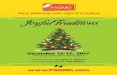 Joyful Traditions - PSGMC · Joyful Traditions  December 15-17, ... PSGMC is recognized by the IRS as a 501(c)(3) ... one family of those who have a love for the