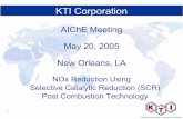 NOx Reduction Using Selective Catalytic Reduction … · Experienced People – Advanced Thinking 1 AIChE Meeting May 20, 2005 New Orleans, LA NOx Reduction Using Selective Catalytic