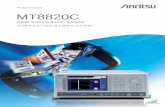 Radio Communication Analyzer - sambow.com · Product Brochure MT8820C Radio Communication Analyzer 30 MHz to 2.7 GHz (3.4 GHz to 3.8 GHz) ... And statistical analysis can be performed