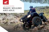 2017 REC/UTILITY ATVs READY, WILLING AND ABLE.powersports.honda.com/Documentum/model_pages/brochure_pdf_files/...> 2017 REC/UTILITY ATVs READY, WILLING AND ABLE. ... That’s why Honda