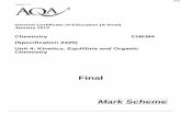 Final Mark Scheme - Physics & Maths Tutorpmt.physicsandmathstutor.com/download/Chemistry/A-level/Past-Pape… · 2 mechanism shown then no mark ... OR HCOOH + H. 2O HCOO ... CHOH