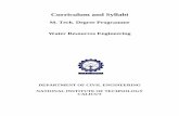 Curriculum and Syllabi - National Institute of Technology ...nitc.ac.in/.../Revised-M-Tech-WRE-Curriculum-Syllabus-21-05-2014.pdf · Curriculum and Syllabi ... Water Hammer.Surges