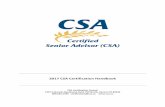 2017 CSA Certification Handbook - c.ymcdn.com · 2017 CSA Certification Handbook . CSA Certification Council . 720 S Colorado Boulevard, Suite 750 North, Denver CO 80246 . 800.653.1785