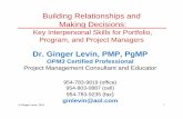 Building Relationships and Making Decisions - mydlc.commydlc.com/pmi-mn/PDD/2.s2_BuildingRelationships_GLevin.pdf · Interpersonal Communications Tools ... Most communications are