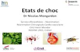Dr Nicolas Mongardon · CAT devant un état de choc 1) Traitement symptomatique urgent