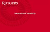 Measures of Variability or Dispersion - Rutgers Universitymmm431/quant_methods_F13/QM_Lecture3.pdf · Measures of Dispersion ... We know that the actual variance ... Measures of Variability
