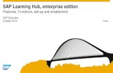 SAP Learning Hub, enterprise edition · SAP Education October 2014 SAP Learning Hub, enterprise edition Features, Functions, set-up and enablement Public