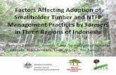 Factors Affecting Adoption of Smallholder Timber and …€¦ ·  · 2015-11-05Factors Affecting Adoption of Smallholder Timber and NTFP ... NTFPs. Rationale and objectives ... Factors