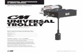UNIVERSAL TROLLEY - Columbus McKinnon Universal Trolley...ii Manual Number: 33339403 (REV AB) August 2015 SAFETY PRECAUTIONS Each Universal Motor-Driven Trolley is built in accordance