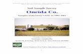 Oneida county survey - Cornell Universitynmsp.cals.cornell.edu/publications/extension/Oneida_soil.pdfKetterings, Q.M., H. Krol, W.S. Reid and J. Miller (2003). Oneida County Soil Sample