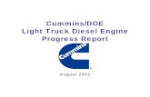 Cummins/DOE Light Truck Diesel Engine Progress Reportenergy.gov/sites/prod/files/2014/03/f9/2002_deer_stang.pdf · Light Truck Diesel Engine Progress Report ... – Vehicle and installation