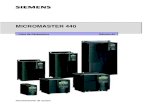 MICROMASTER 440 - Siemens AG€¦ · Manual de referencia El manual de referencia contiene información detallada sobre resolución de averías y mantenimiento. Catálogos En los
