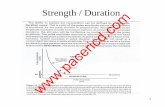 Strength / DurationStrength / Duration - PacerICD.compacericd.com/documents/IBHRExAM/Strength-Duration Curve.pdfStrength / DurationStrength / Duration 2 . ... durations, the stimulus
