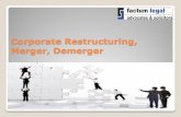 Corporate Restructuring, Merger, Demergerfactumlegal.com/images/Corporate Res Buy back and...Compromise or Arrangement (Including Merger & Demerger) (Sec. 230-232) A scheme of compromise
