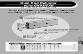 Dual Rod  · PDF fileDual rod cylinder with guide function suitable for pick & place applications. Series Variations Series Compact type Basic type With air cushion With end lock
