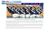 Drumline Technique Packet - Blugold Marching Band Technique Packet Contrary to some schools of thought, percussion technique does not have to be “forced” or “hard.” Just as
